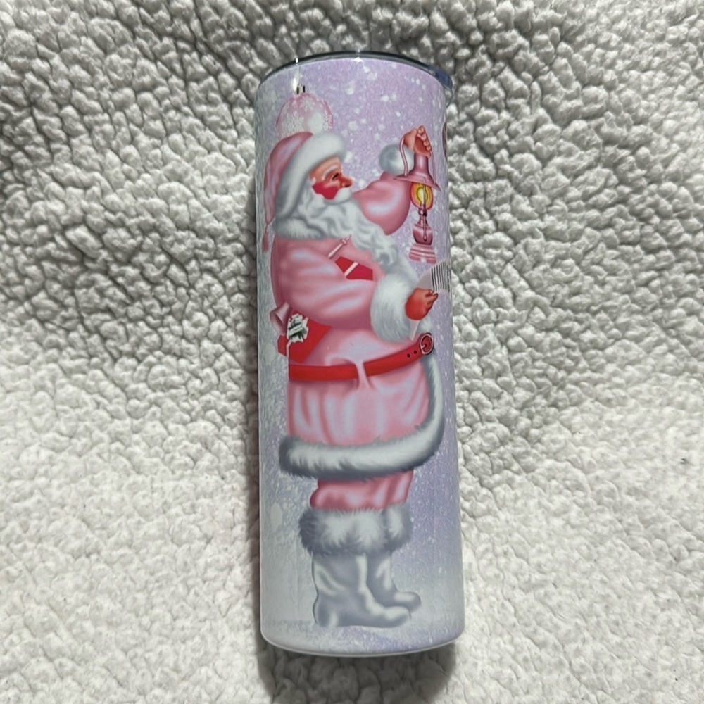 Pink Christmas 20 OZ Skinny Tumbler